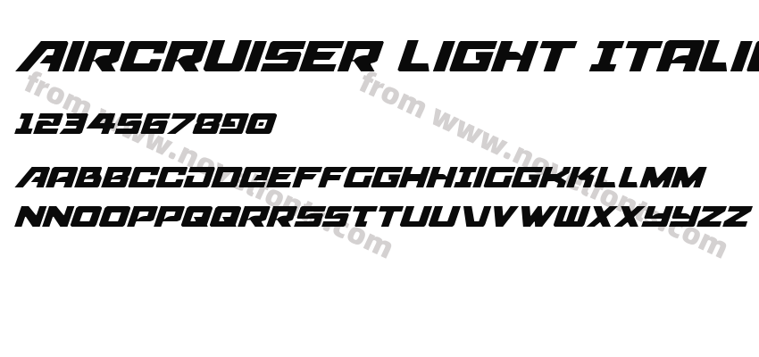 Aircruiser Light ItalicPreview