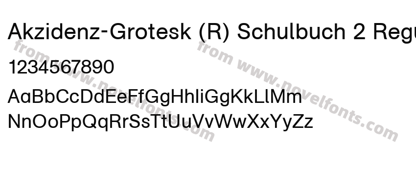 Akzidenz-Grotesk (R) Schulbuch 2 RegularPreview