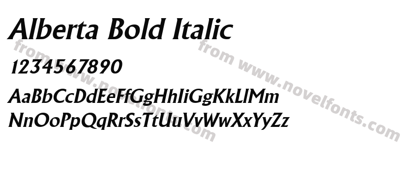 Alberta Bold ItalicPreview