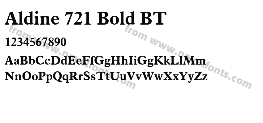 Aldine 721 Bold BTPreview