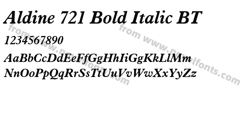 Aldine 721 Bold Italic BTPreview