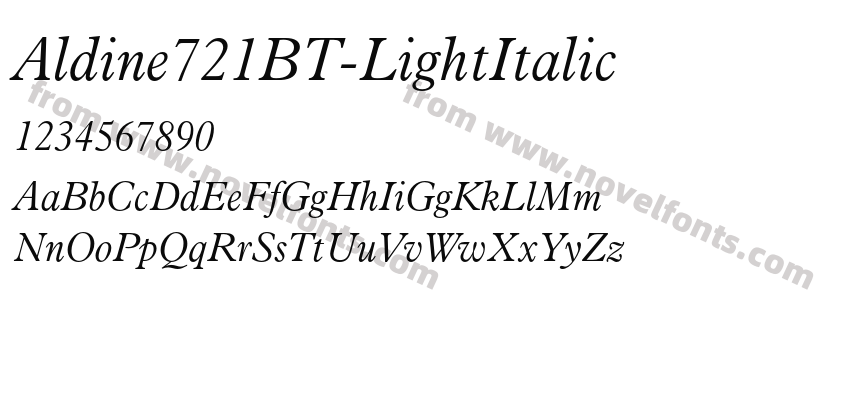 Aldine721BT-LightItalicPreview