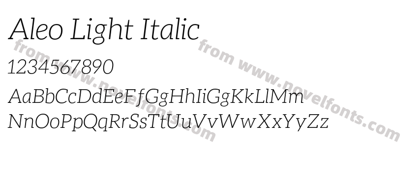 Aleo Light ItalicPreview