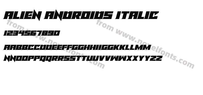 Alien Androids ItalicPreview