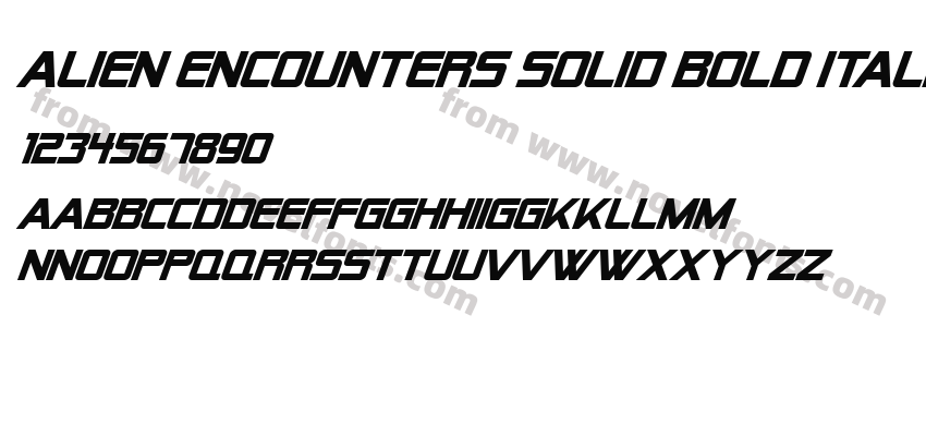 Alien Encounters Solid Bold ItalicPreview