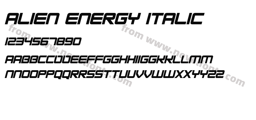 Alien Energy ItalicPreview