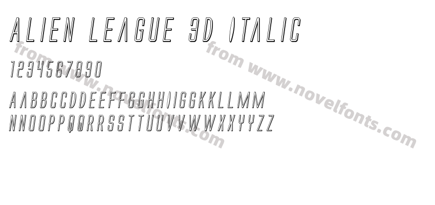 Alien League 3D ItalicPreview