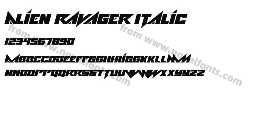 Alien Ravager ItalicPreview