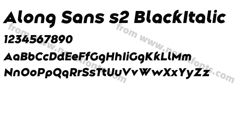 Along Sans s2 BlackItalicPreview