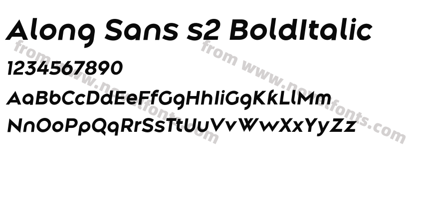 Along Sans s2 BoldItalicPreview