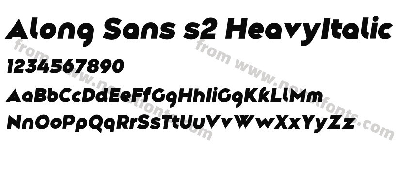 Along Sans s2 HeavyItalicPreview