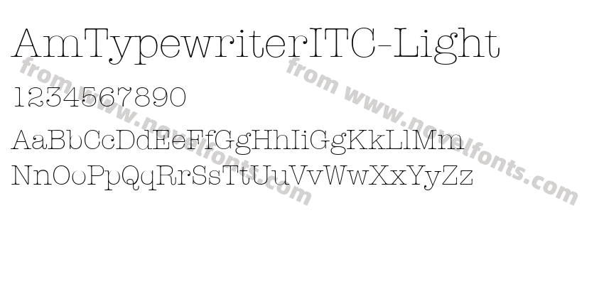 AmTypewriterITC-LightPreview