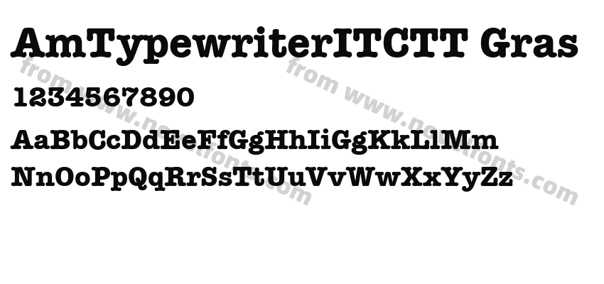 AmTypewriterITCTT GrasPreview