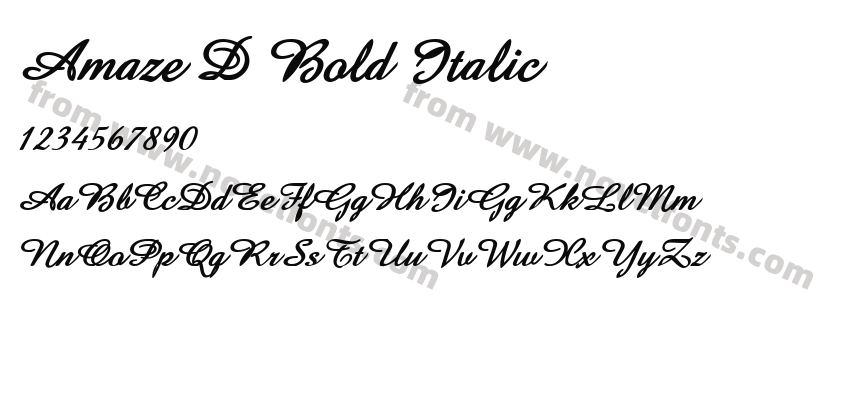 Amaze D Bold ItalicPreview