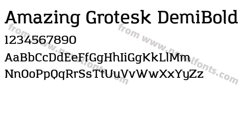 Amazing Grotesk DemiBoldPreview