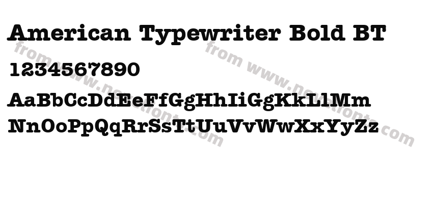 American Typewriter Bold BTPreview