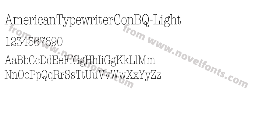 AmericanTypewriterConBQ-LightPreview