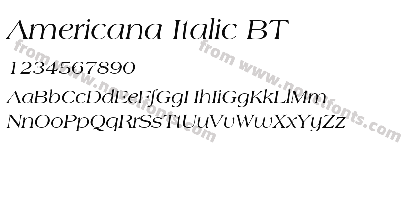 Americana Italic BTPreview