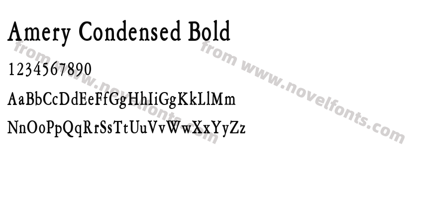 Amery Condensed BoldPreview