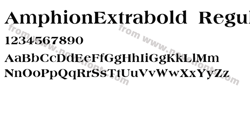 AmphionExtrabold RegularPreview