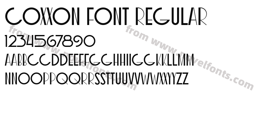 COXXON Font RegularPreview