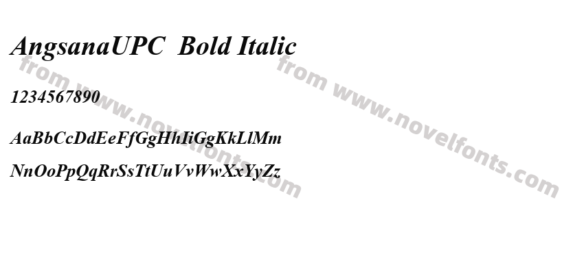 AngsanaUPC  Bold ItalicPreview