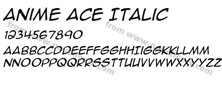 Anime Ace ItalicPreview