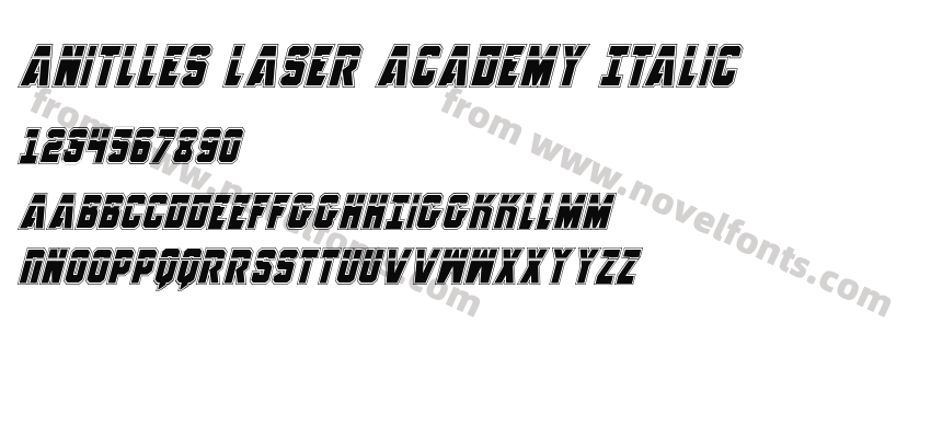 Anitlles Laser Academy ItalicPreview