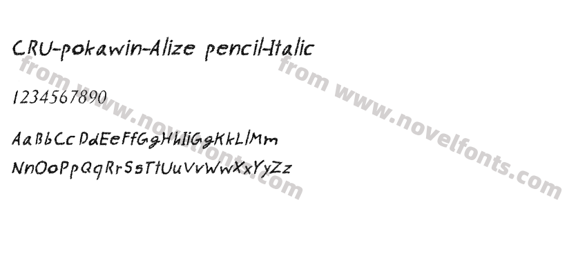 CRU-pokawin-Alize pencil-ItalicPreview