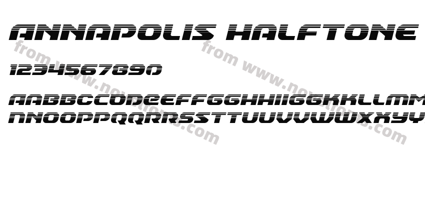 Annapolis Halftone ItalicPreview