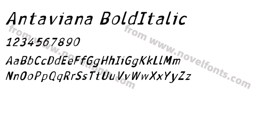 Antaviana BoldItalicPreview