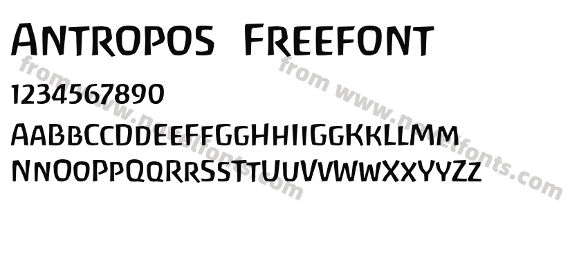 Antropos  FreefontPreview