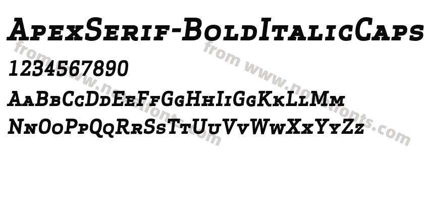 ApexSerif-BoldItalicCapsPreview