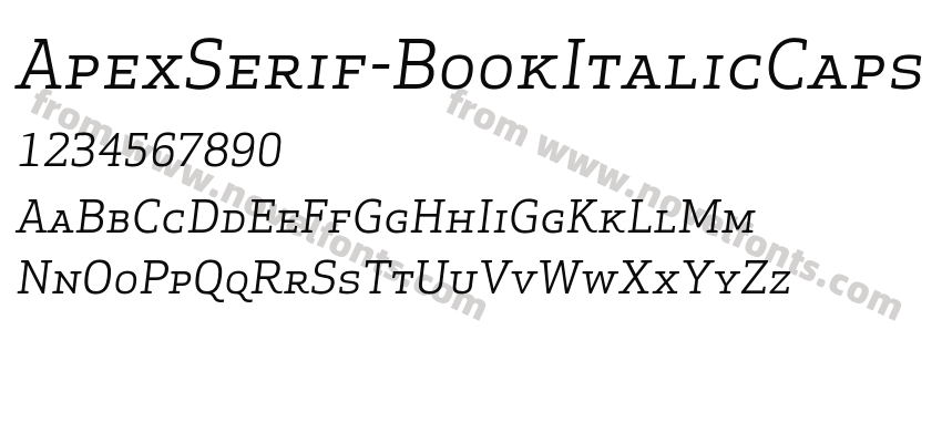 ApexSerif-BookItalicCapsPreview