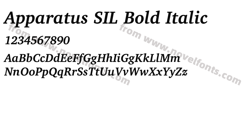 Apparatus SIL Bold ItalicPreview