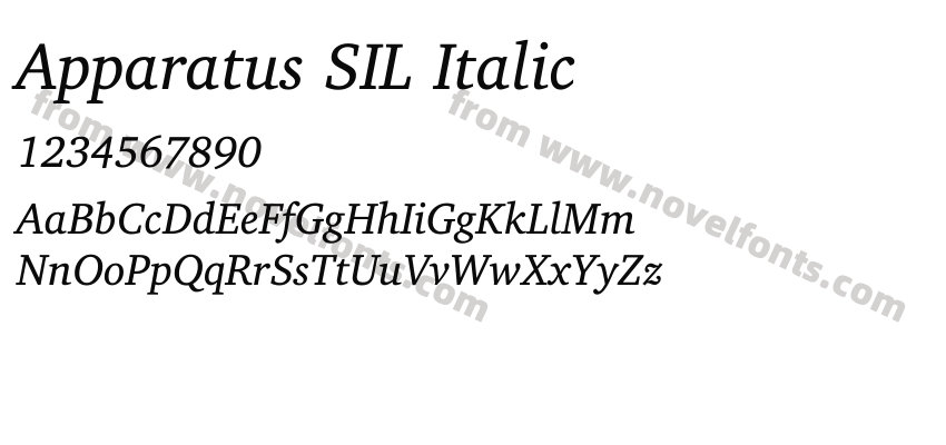 Apparatus SIL ItalicPreview