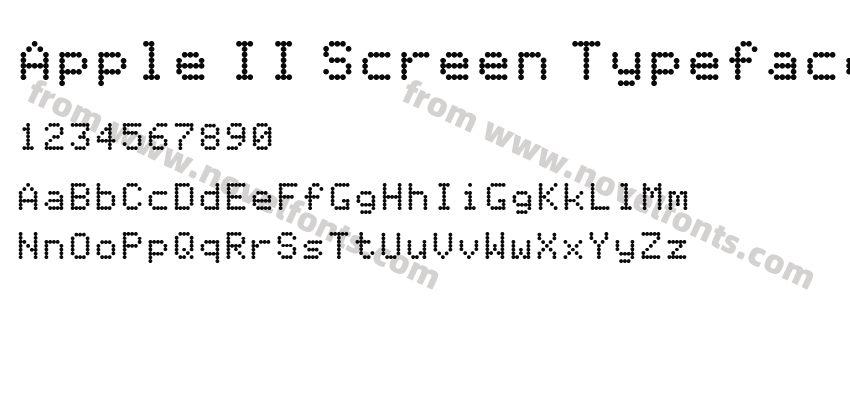 Apple II Screen TypefacePreview