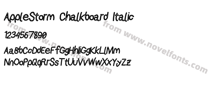 AppleStorm Chalkboard ItalicPreview