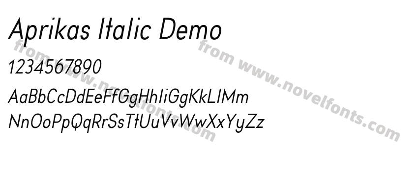 Aprikas Italic DemoPreview