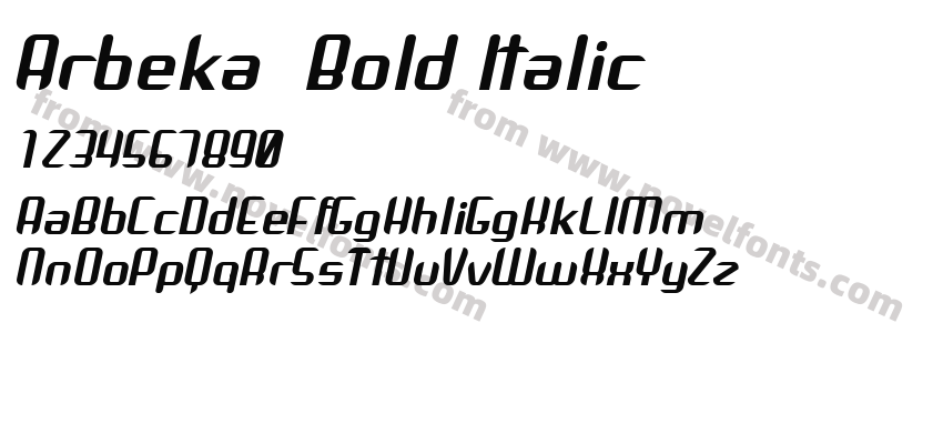 Arbeka  Bold ItalicPreview