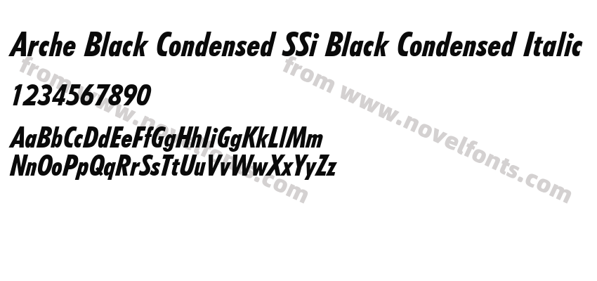 Arche Black Condensed SSi Black Condensed ItalicPreview