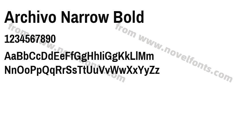 Archivo Narrow BoldPreview