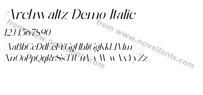 Archwaltz Demo ItalicPreview