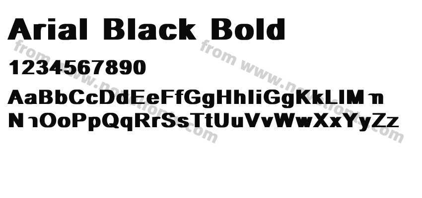 Arial Black BoldPreview