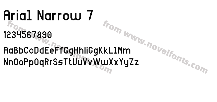 Arial Narrow 7Preview