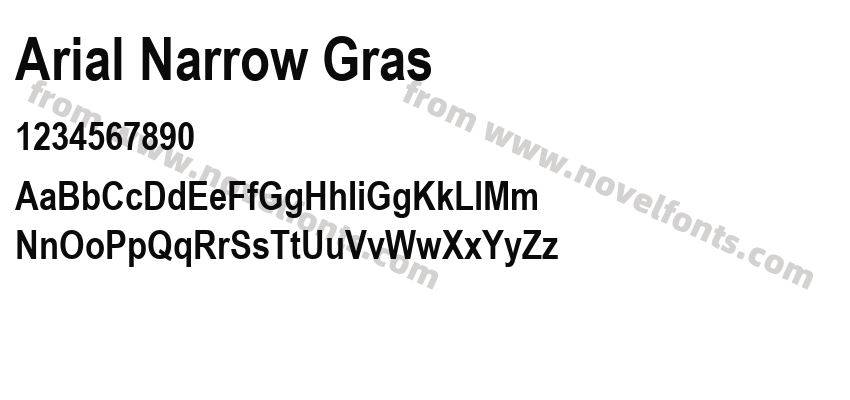 Arial Narrow GrasPreview