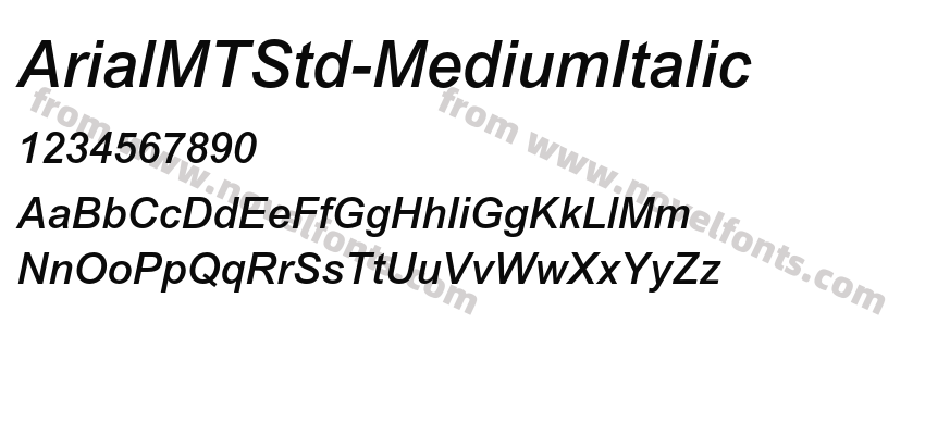 ArialMTStd-MediumItalicPreview