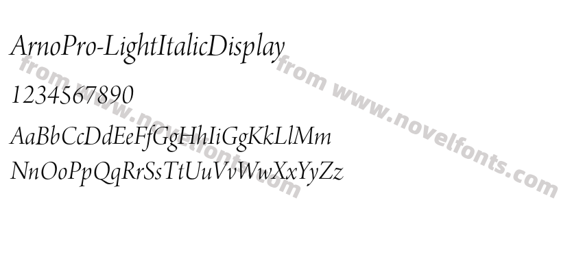 ArnoPro-LightItalicDisplayPreview