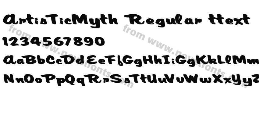 ArtisTicMyth Regular ttextPreview