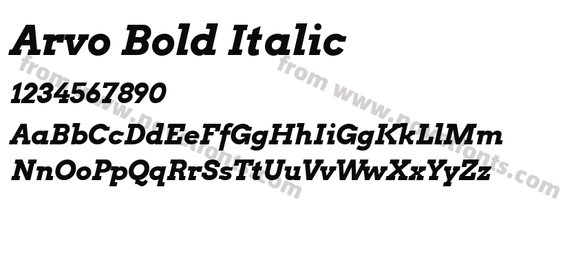 Arvo Bold ItalicPreview